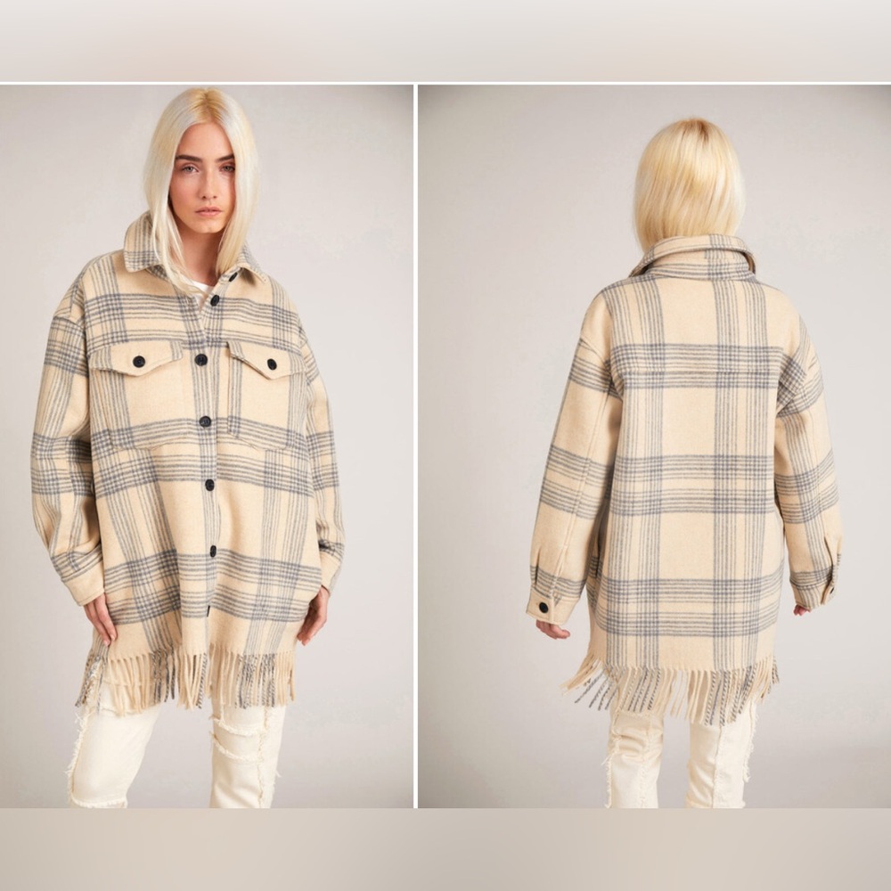 MUNTHE Cosma Wool Blend Coat In Nature Size 4 New